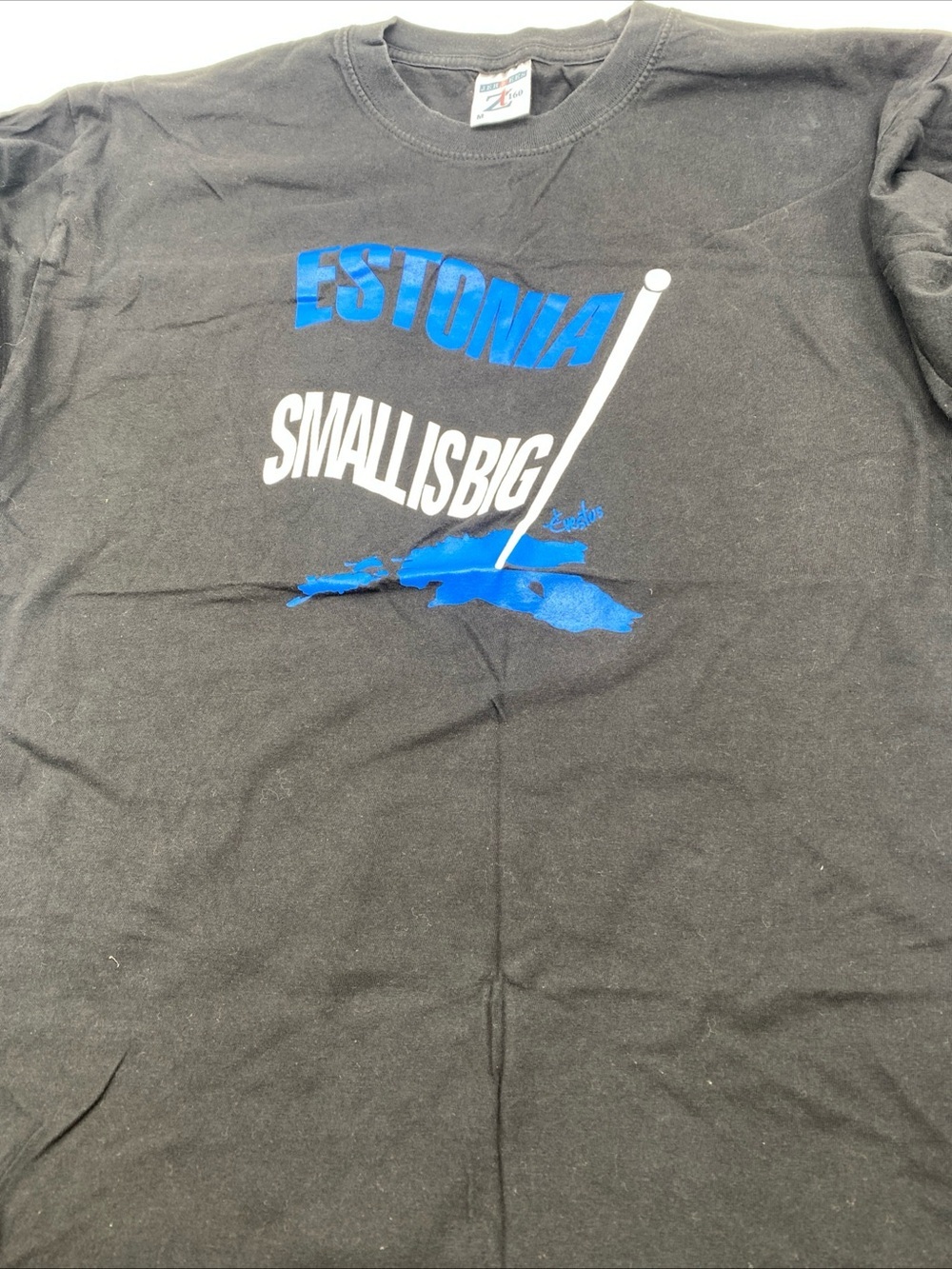Estonia Flag Estonian Country Smallisbig Medium Black Island